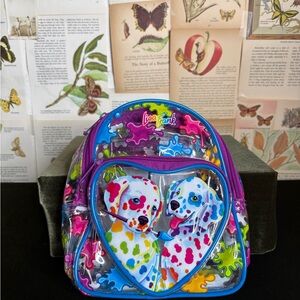 Lisa Frank Colorful Clear Dalmatian mini Backpack
